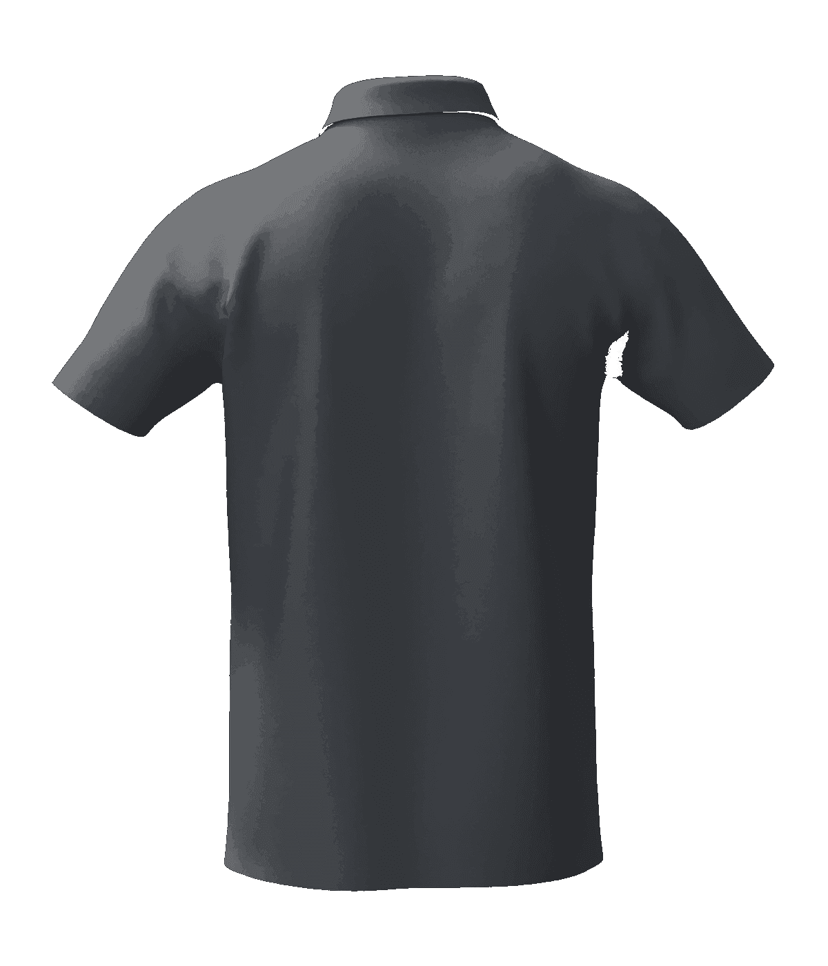 KVAI Premium Polo — Charcoal back view