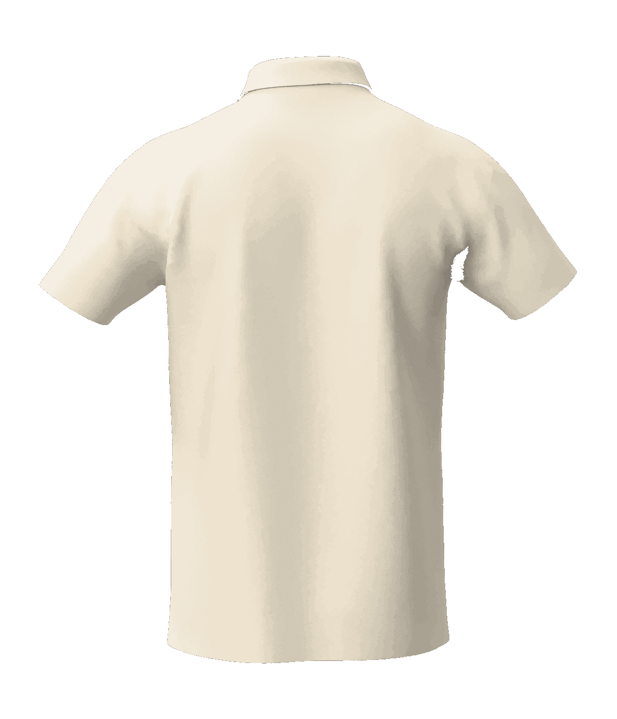 KVAI Essential Polo — Cream back view