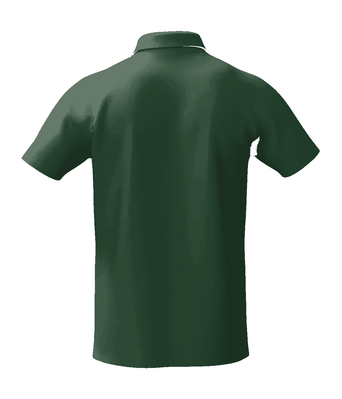 KVAI Luxe Polo — Forest Green back view