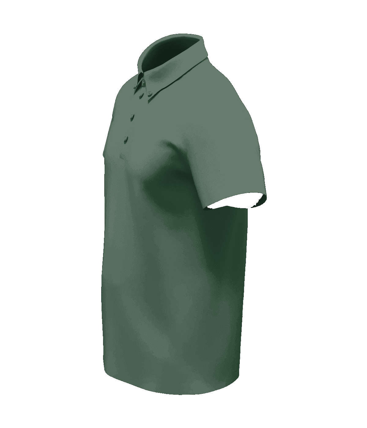 KVAI Luxe Polo — Forest Green Side