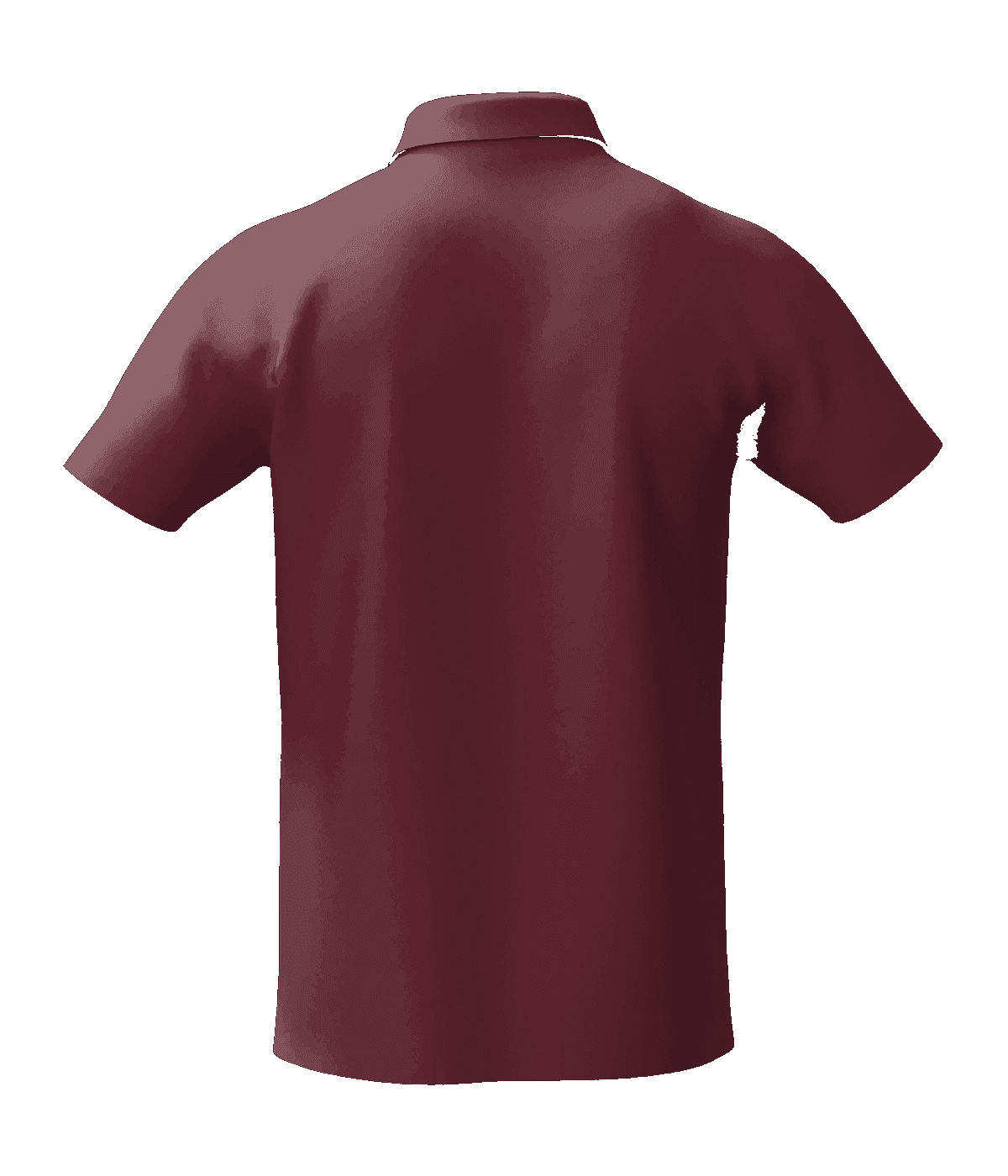 KVAI Signature Polo — Maroon back view
