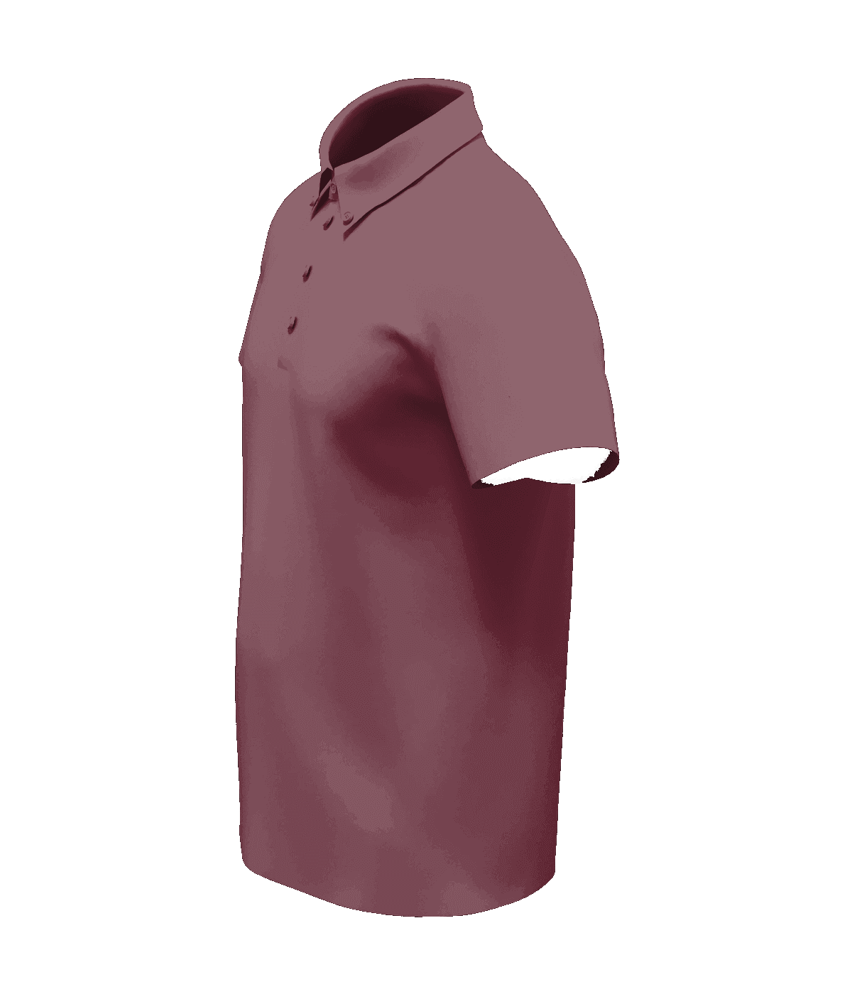 KVAI Signature Polo — Maroon Side