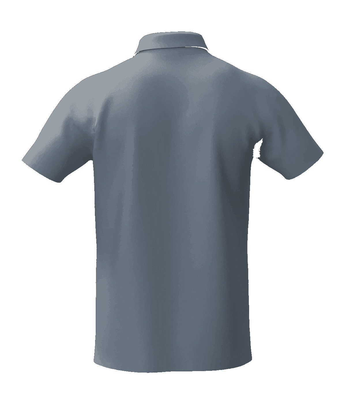 KVAI Essential Polo — Slate Grey back view