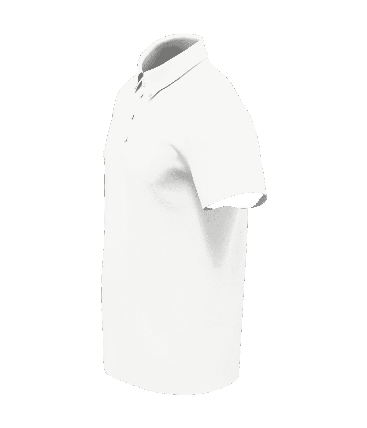 KVAI Classic Polo — Optic White Side